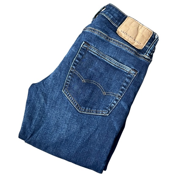American Eagle Outfitters Next Level Flex Skinny Blue Jeans 26x30 Dark Wash - Picture 1 of 8